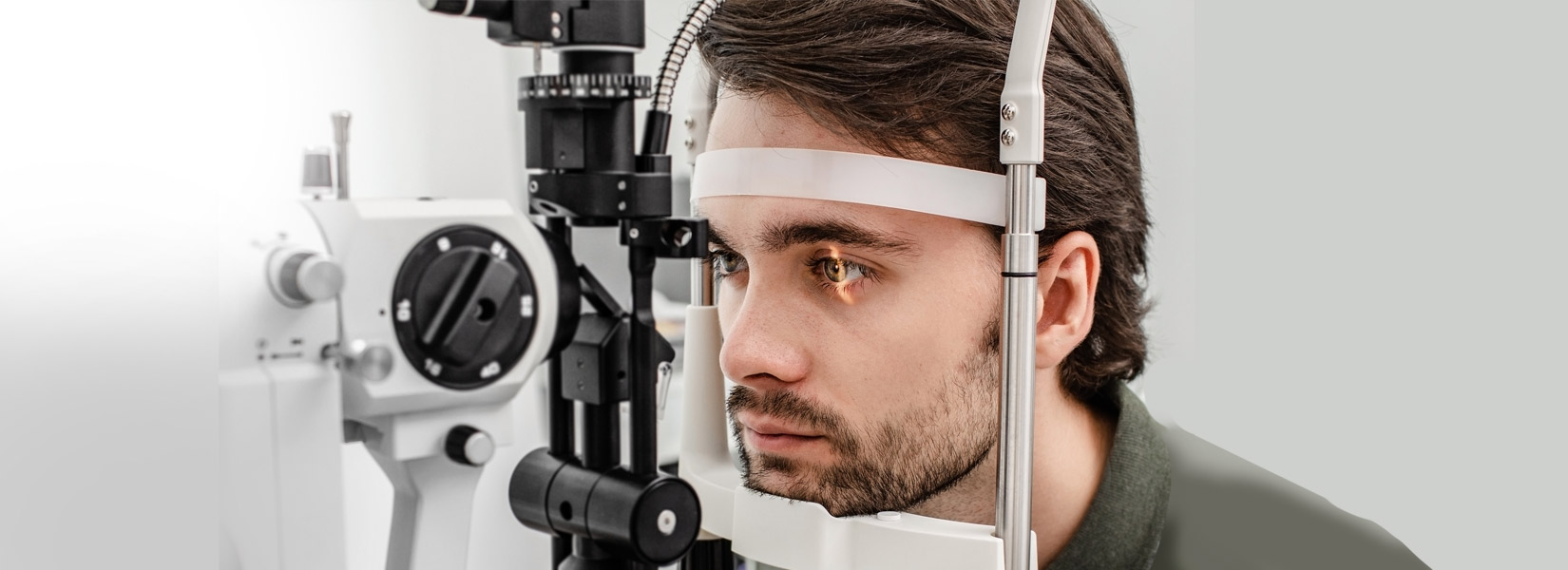 young man during eye exam in Irwin